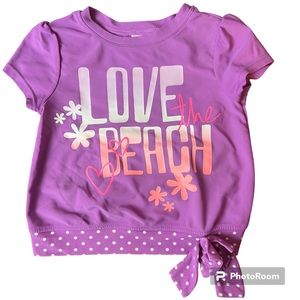 Old Navy Love the Beach Purple Rash Guard Top, size 2T